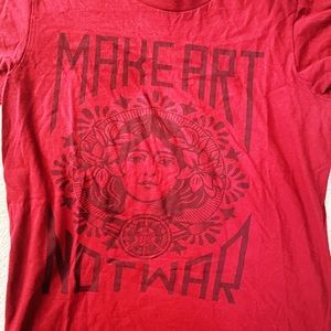 make art 🖼 not war t-shirt